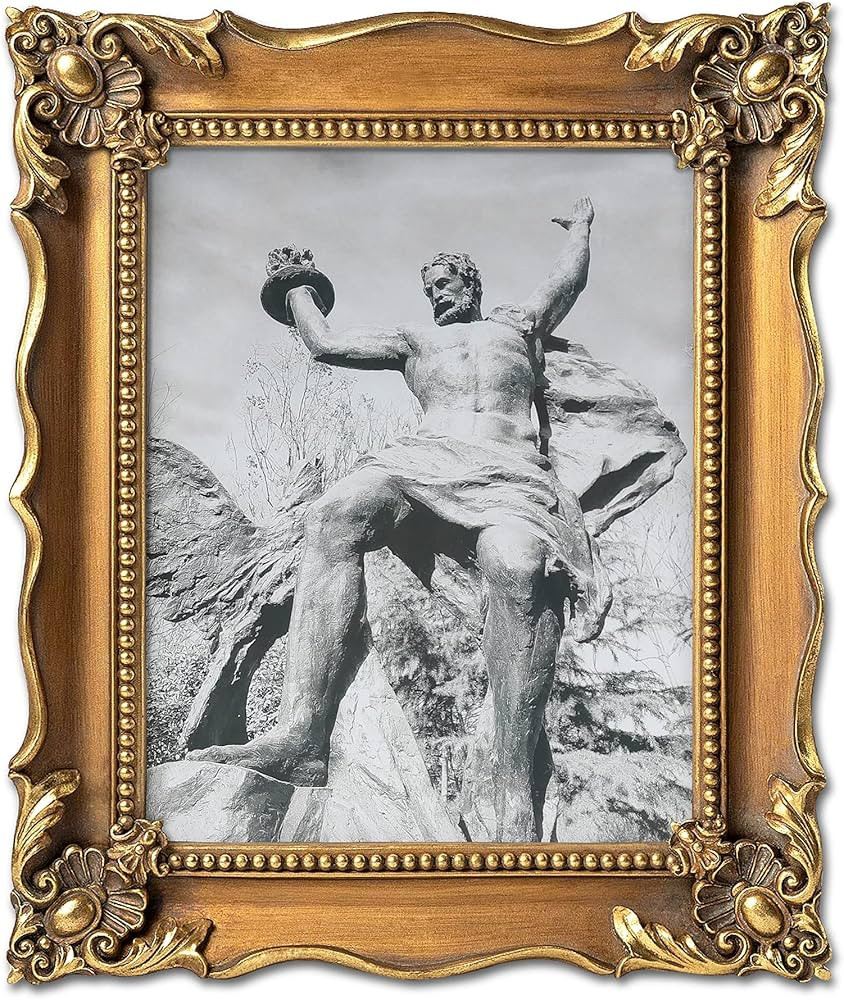 Weresin 8x10 Picture Frames Vintage Photo Frame Gold with Glass Front Antique Picture Frame for T... | Amazon (US)