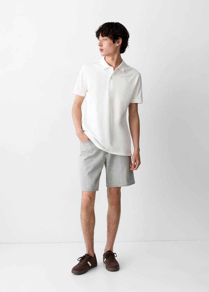 Short-sleeved cotton polo shirt white - Teenage boy - M - MANGO TEEN | Mango (US/MX/AU)