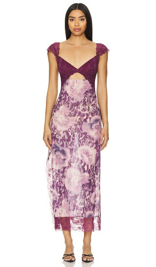 X Intimately FP Suddenly Fine Maxi Slip in Amaranth Combo | Revolve Clothing (Global)
