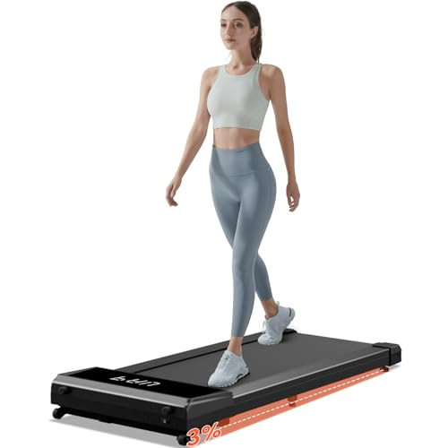 UMAY Walking Pad with Incline, Led Light Under Desk Treadmill for Home Office, 2.5 HP Quiet Portable Walking Treadmills with Remote Control, APP, LED Display | Amazon (US)
