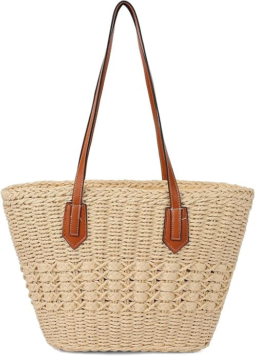 Women's Straw Hobo Bag Woven Shoulder Bag Large Totes Summer Travel Beach Handbag Handmade Purse | Amazon (US)