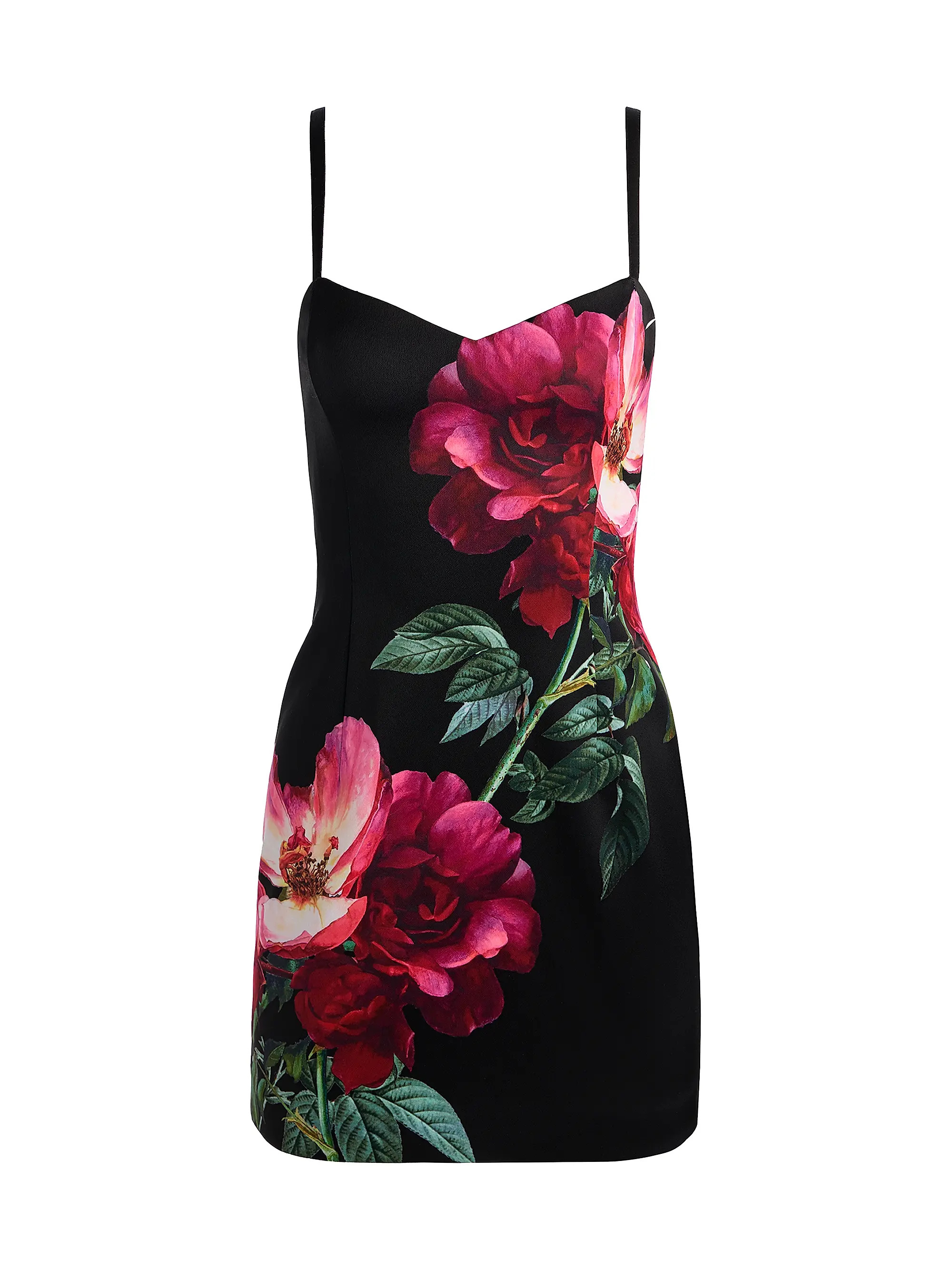 ALICE + OLIVIA Nina Floral Sweetheart Minidress | Saks Fifth Avenue | Saks Fifth Avenue