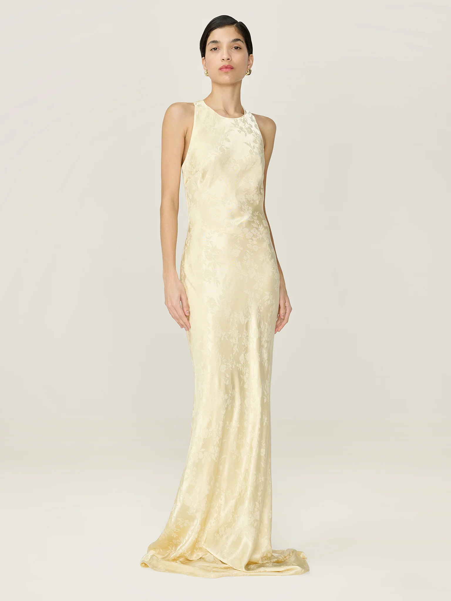 Jai Jacquard Dress in Double Cream | OMNES UK