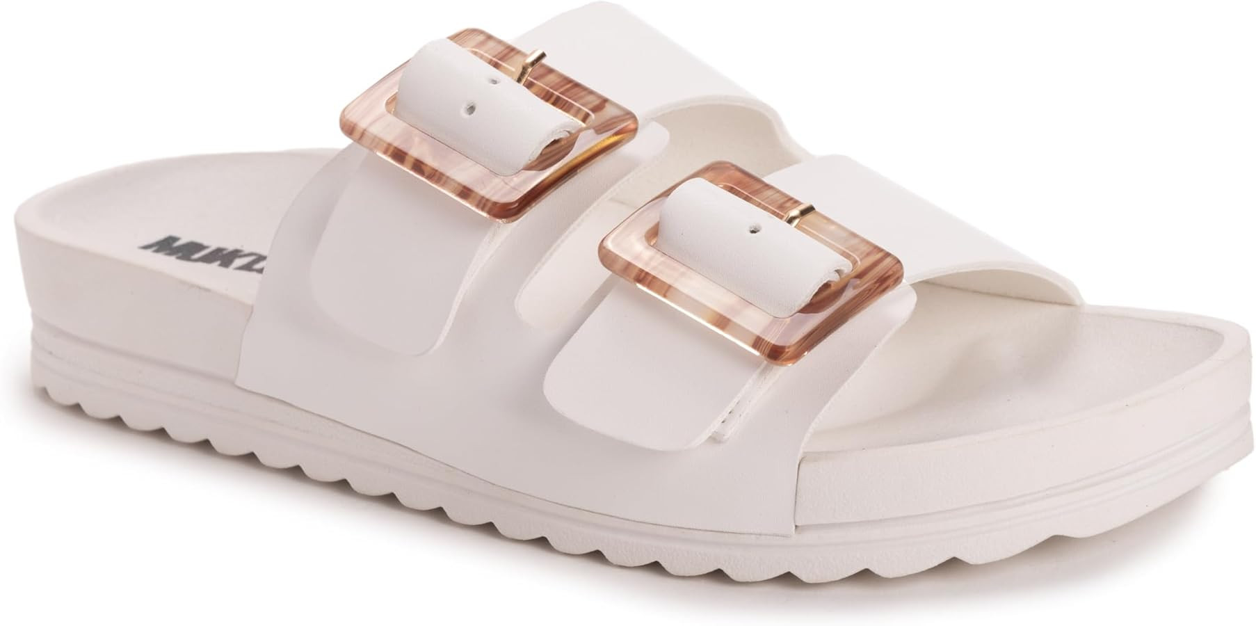 MUK LUKS Women's Grand Cayman Sandal, White, 7 | Amazon (US)