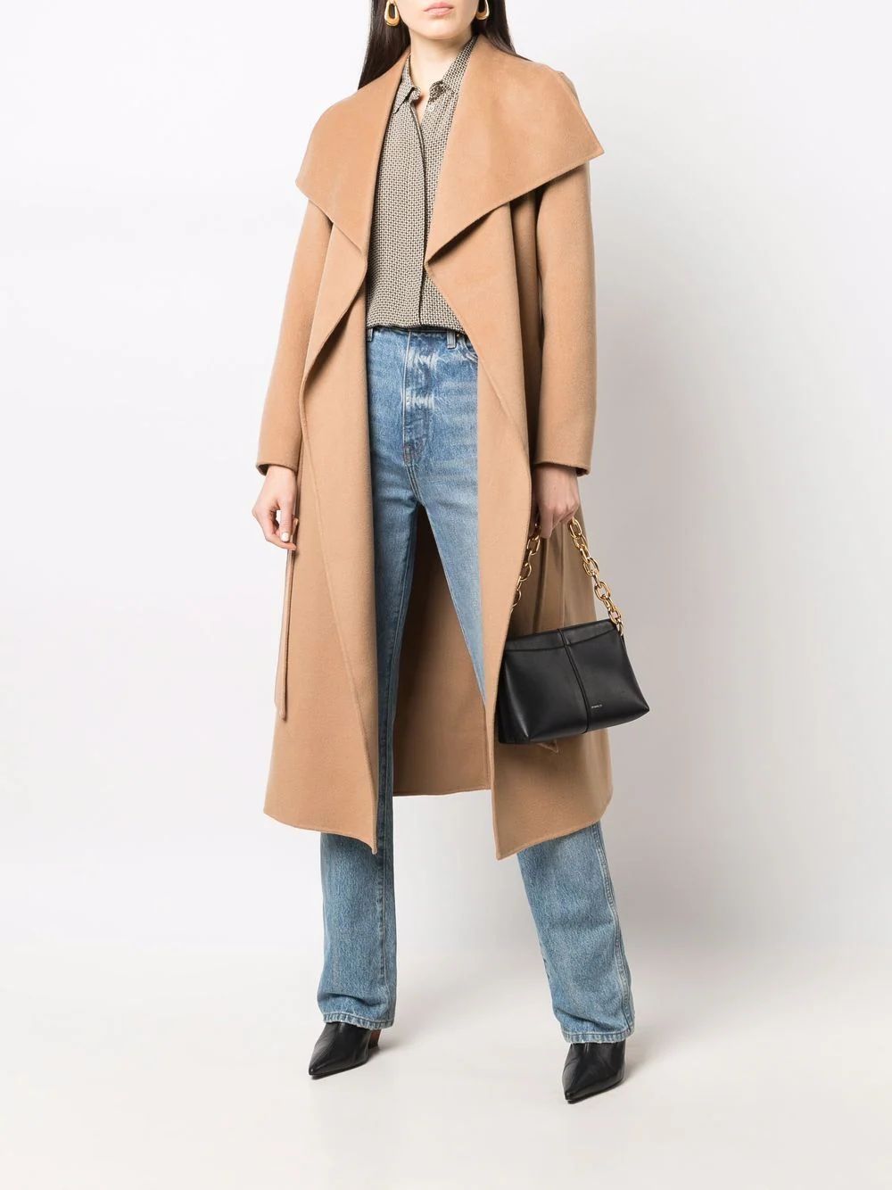 felted-wool belted coat | Farfetch (US)