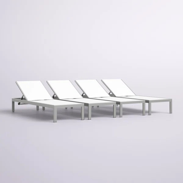Dolly 76'' Long Reclining Chaise Lounge Set | Wayfair North America