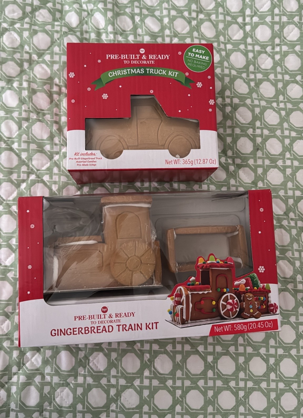 PREBUILT GINGERBREAD TRAIN & TRUCK $10 FROM WALMART