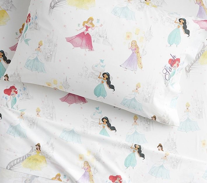Disney Princess Castles Organic Sheet Set & Pillowcases | Pottery Barn Kids