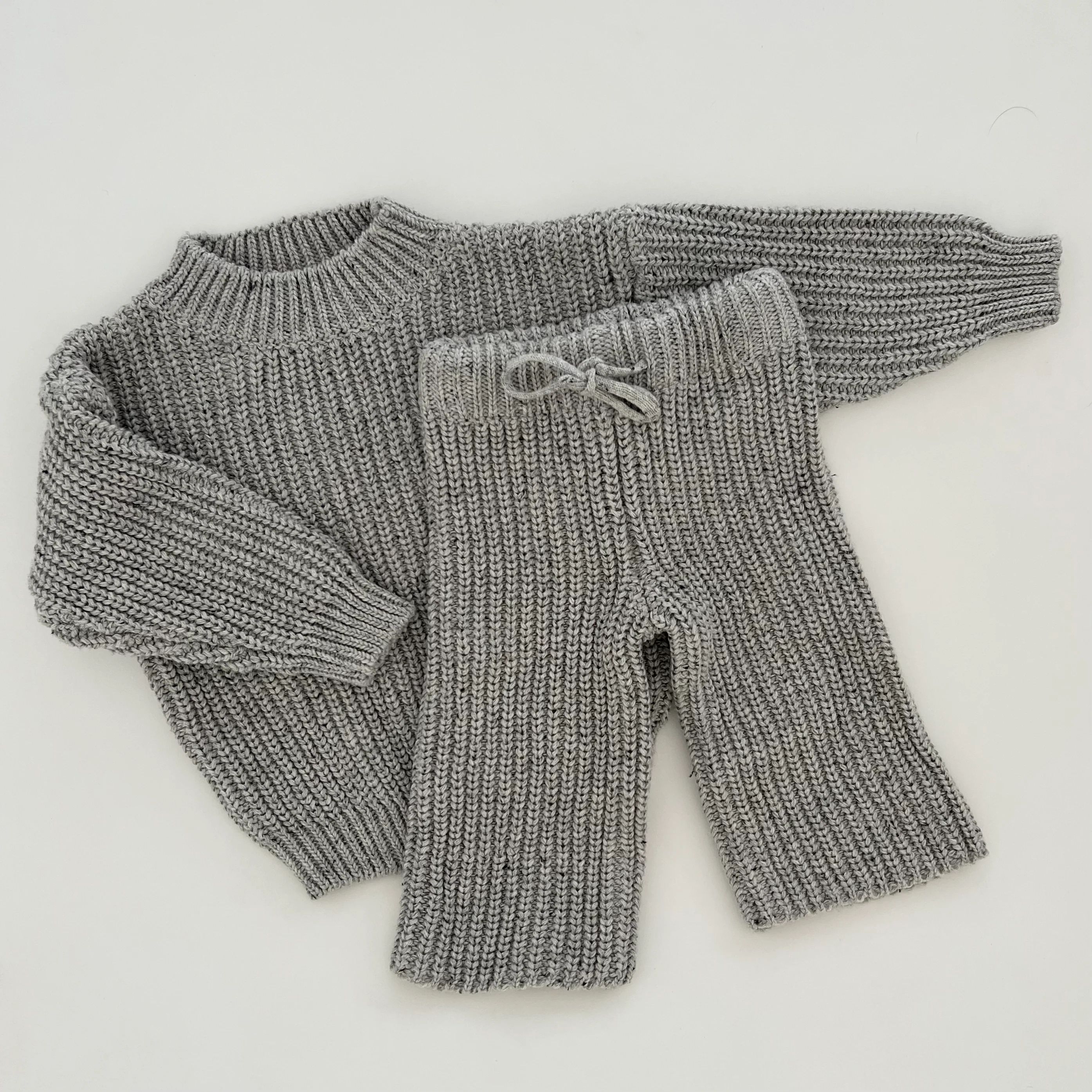 Shiloh Knit Set in Grey | Winnie and Crew