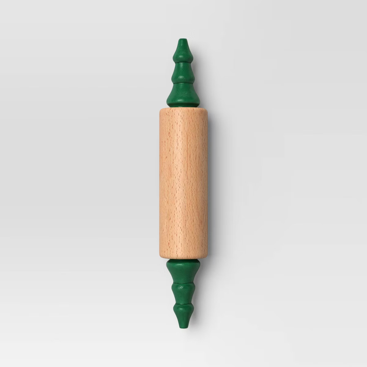 11" Christmas Handled Rolling Pin Green - Wondershop™: Small Wood Kids Baking Tool, Hand Wash | Target