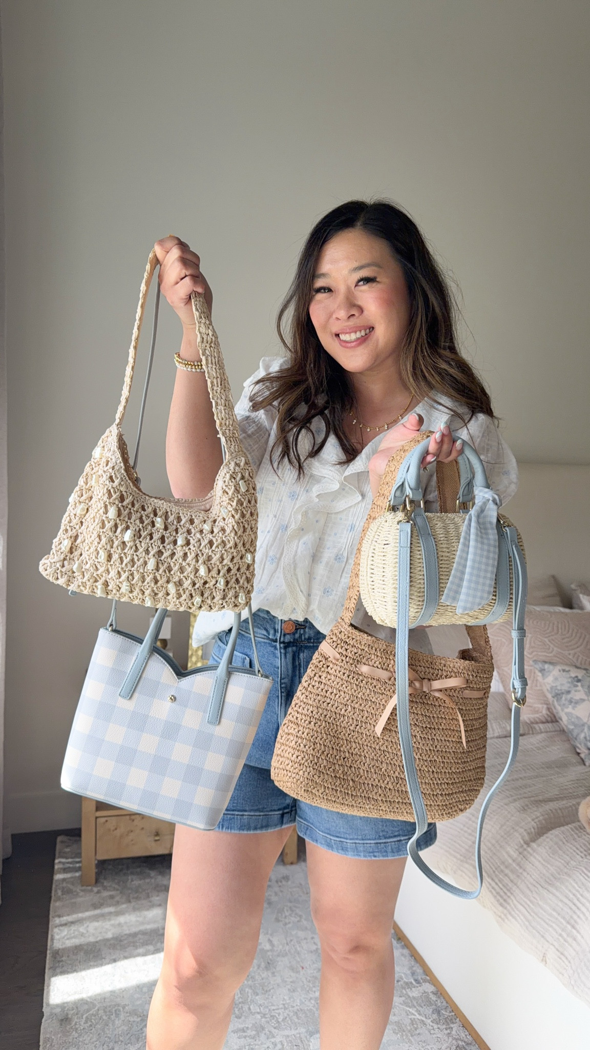 These Kohl’s Summer bags from the Lauren Conrad line are SO fun!!! And under $50!!!
Top: Small
Shorts: 8