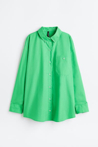 Camisa de popelina oversize | H&M (FR, IT, ES, PT, BE)