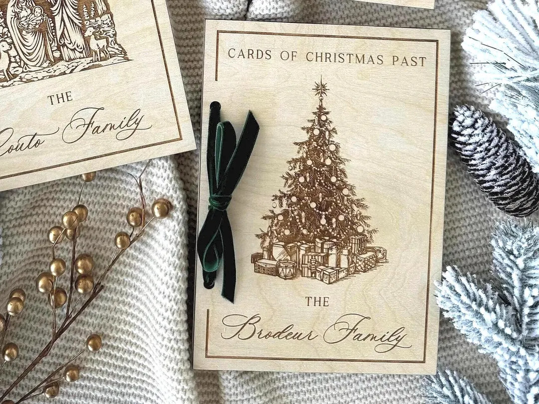 Cards of Christmas Past Keepsake Album: Personalized Family Card Book, Card Keeper - Etsy | Etsy (US)