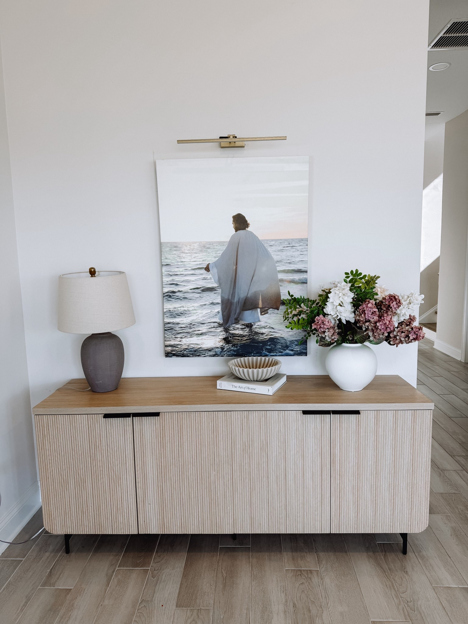 One of my favorite  finds 🤍
This sideboard makes the entryway feel elevated and intentional. 

#LTKdayinmylife #LTKHome #LTKSaleAlert