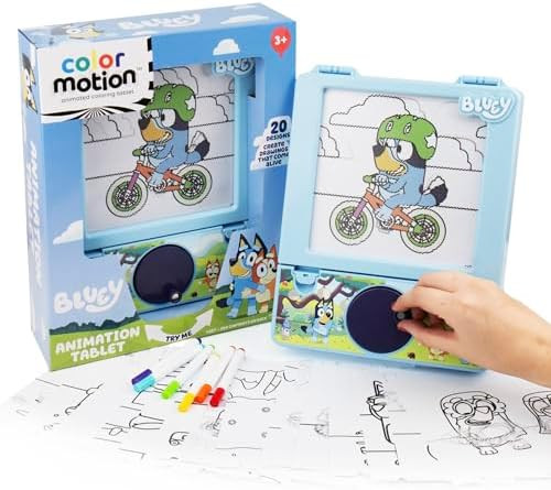 Bluey Motion Animation Tablet - Turn Drawings into Bluey with 20 Design Inserts, Coloring Markers... | Amazon (US)