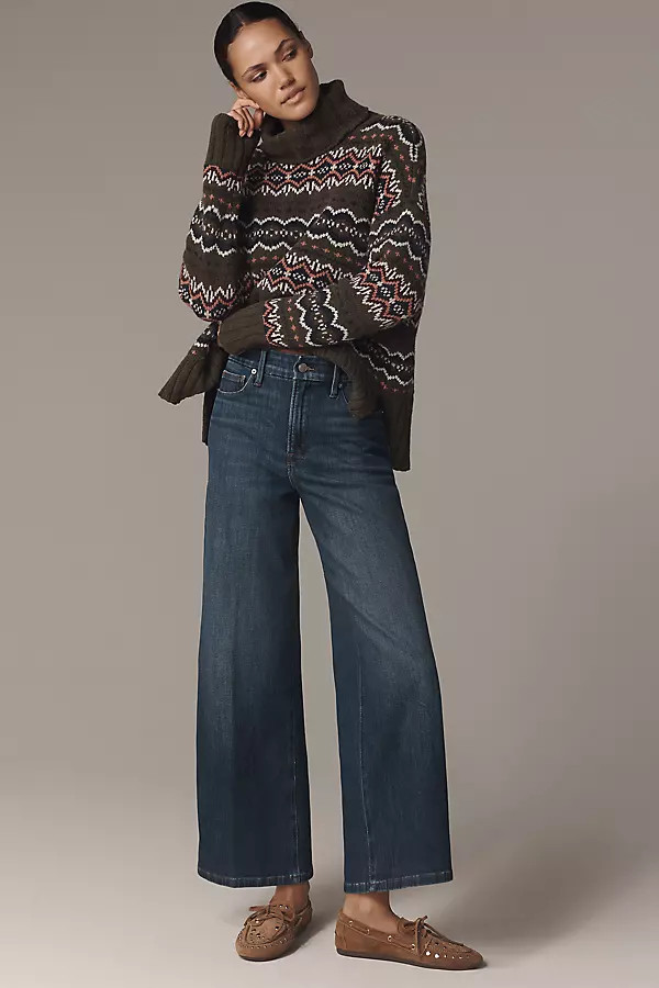 Soft Tech Good Waist Palazzo Crop Jeans | Anthropologie (US)