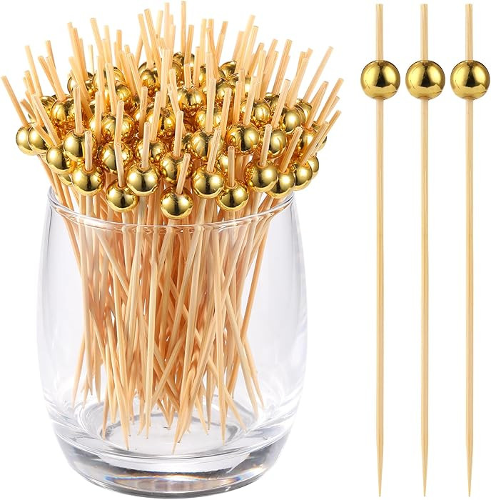 200 PCS Cocktail Picks, Fancy Toothpicks for Appetizers Bamboo Tooth Picks | Amazon (US)