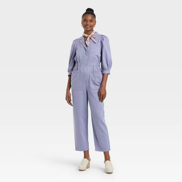 Women's Puff 3/4 Sleeve Boilersuit - Universal Thread™ | Target