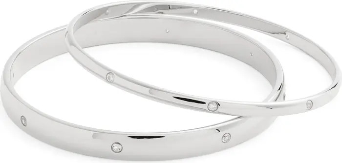 Nordstrom Demi Fine Set of 2 Cubic Zirconia Bangle Bracelets | Nordstrom | Nordstrom