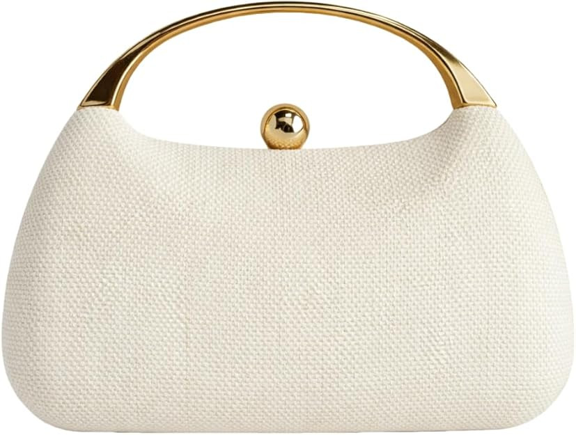UMREN Straw Clutch Handbags Women Beach Crossbody Hand-woven Summer Purse Wallet Top handle Eveni... | Amazon (US)