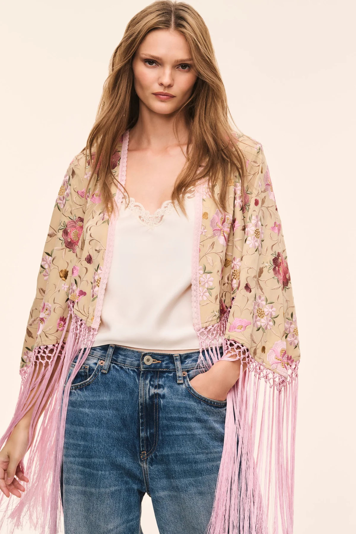 Aurelia Fringe Embroidered Top | LoveShackFancy