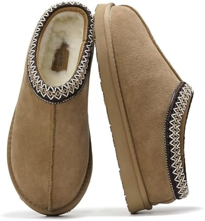 Project Cloud Mens Slippers 100% Genuine Leather with Australian Shearling Lining & Memory Foam I... | Amazon (US)