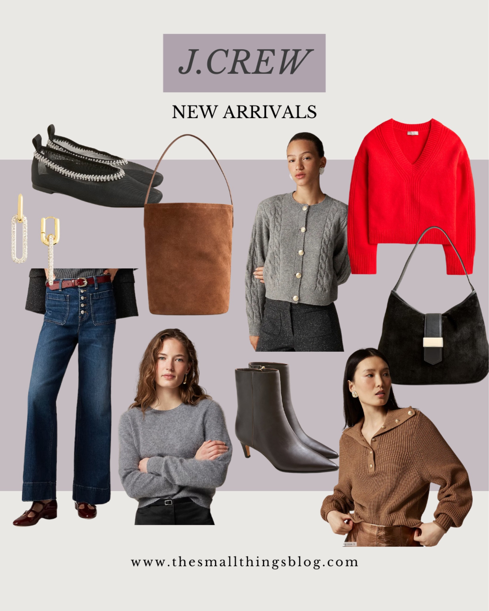 J crew, new arrivals, suede bag, mesh flats, cashmere sweater, cable knit sweater

#LTKSaleAlert #LTKSeasonal #LTKHoliday