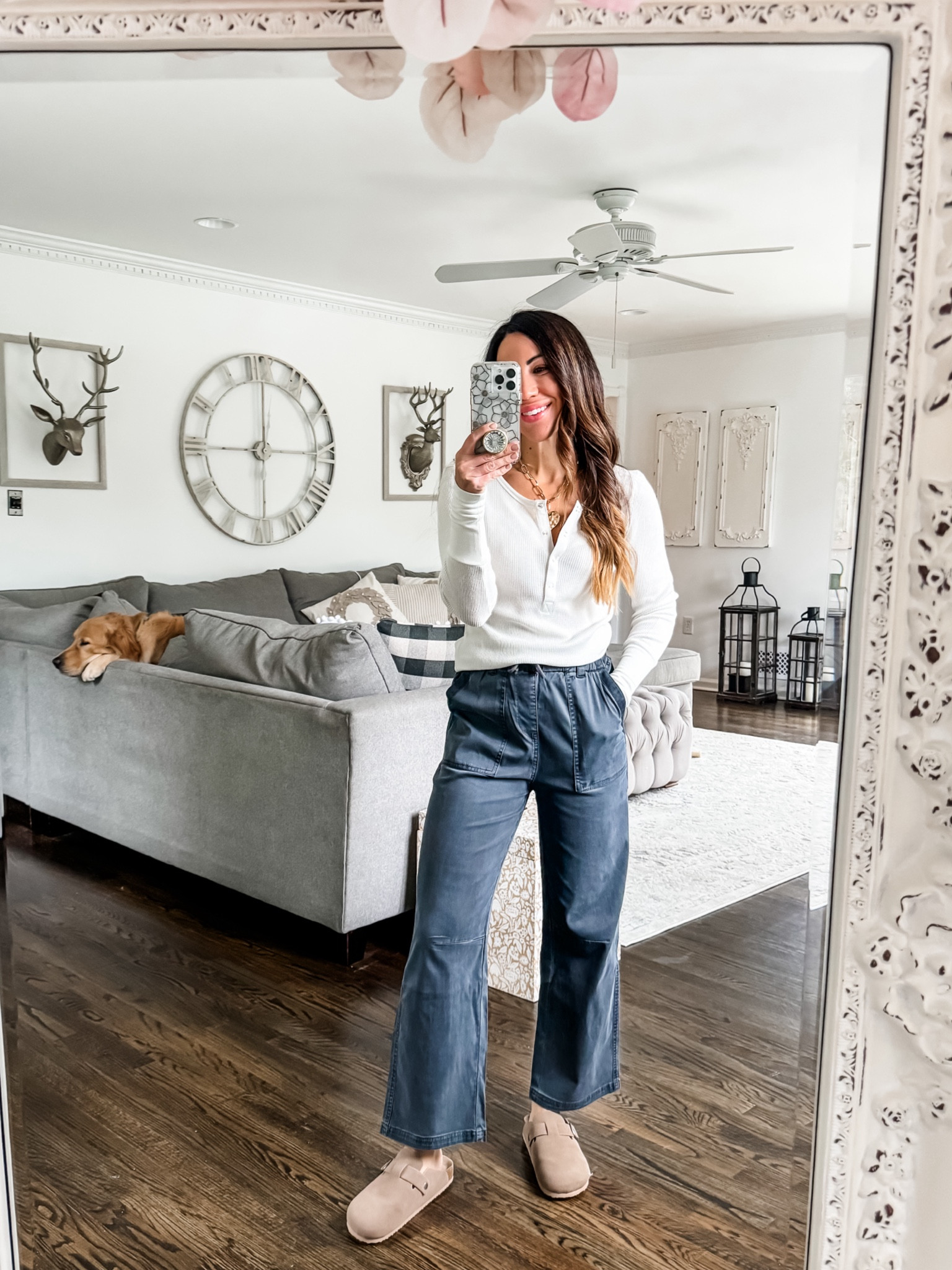 Splendid code: VIPFRIEND or TAMMYSP24. 

Xs pants, small Henley 

#LTKFindsUnder50 #LTKFindsUnder100 #LTKSaleAlert