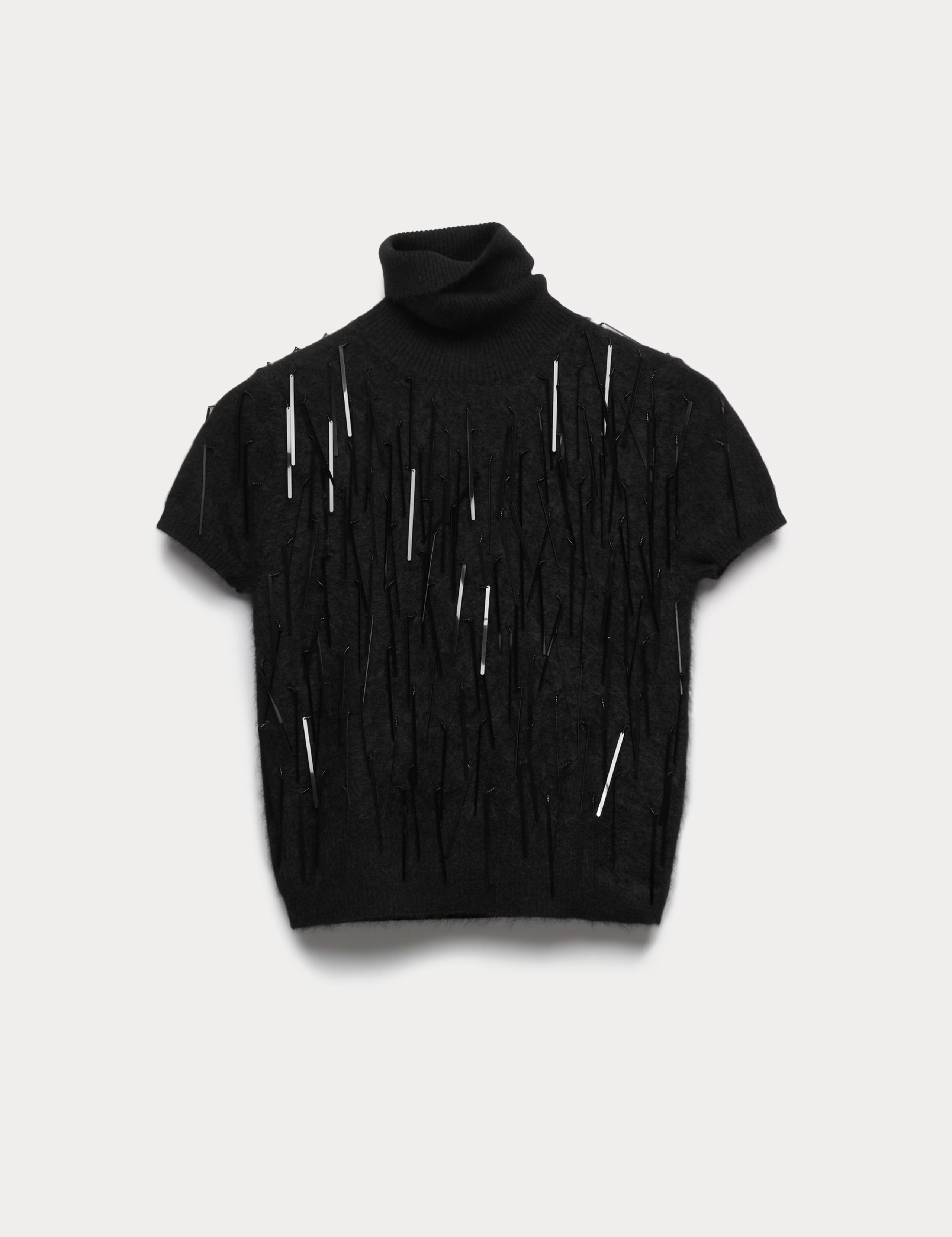 Pure Cashmere Embellished Roll Neck Top | Marks & Spencer (UK)