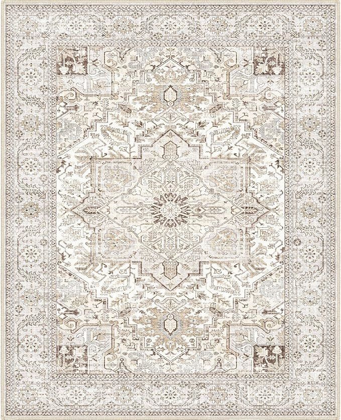 8x10 for Living Room Area Rugs, Large Machine Washable Non Slip Thin Carpet, Soft Indoor Luxury V... | Amazon (US)