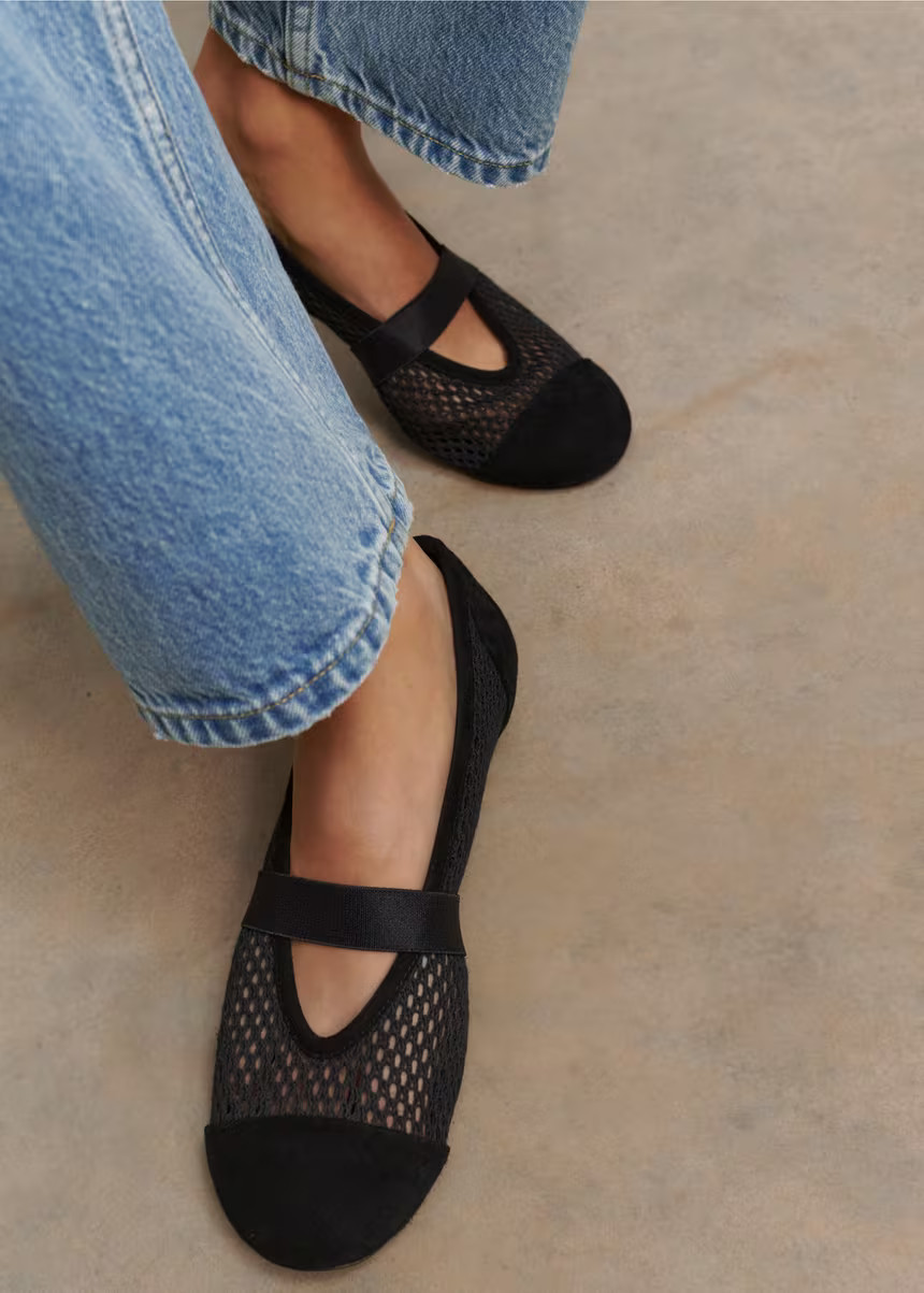 Mesh Ballerina Flat | ME+EM Global (Excluding US)