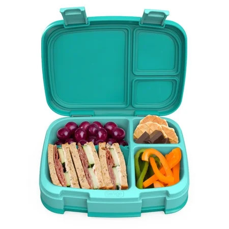 Bentgo Fresh, Leak-Proof, Versatile 4-Compartment Bento-Style Lunch Box with Removable Divider, Portion-Controlled Meals for Teens and Adults On-The-Go, BPA-Free, Food-Safe Materials (Aqua) | Walmart (US)