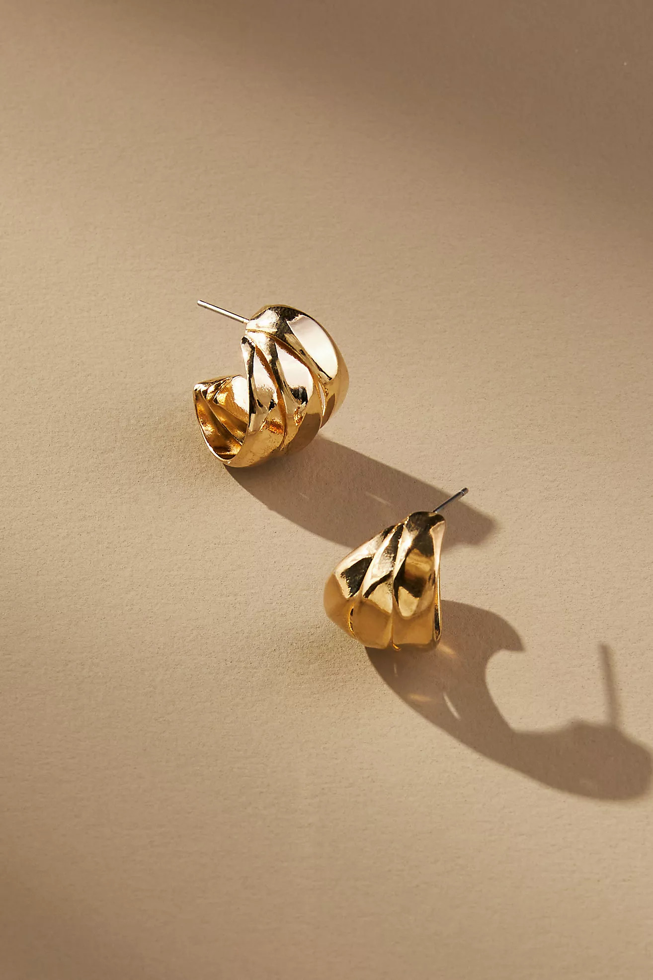 Triple-Curve Huggie Earrings | Anthropologie (US)