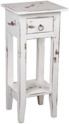 Sunset Trading Shabby Chic Cottage Table, Small One Drawer, Heavy distressed whitewash | Amazon (US)