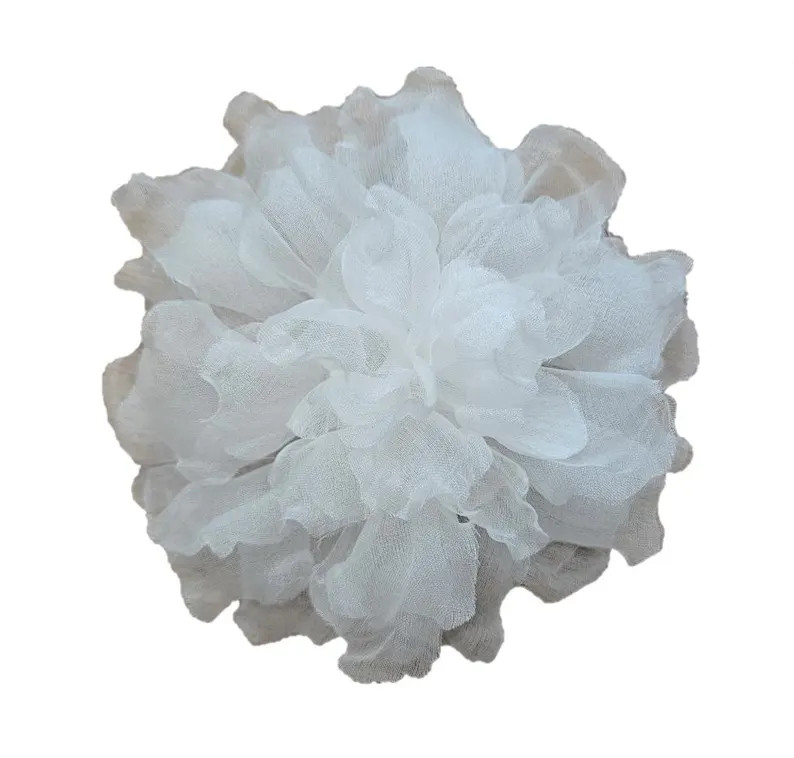 M&S Schmalberg 4.5" Off White Flower Gardenia Flower Silk Millinery Fabric Flower Brooch Pin | Etsy (Global)