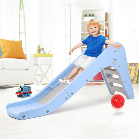 Odoland Slides for Kids, Slide Toddler with Basketball Hoop, Easy Climb Stairs, and Ring Games, Indo | Walmart (US)