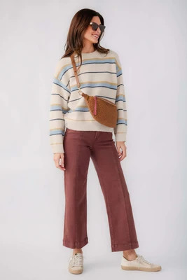 Risen Mia High Rise Front Seam Wideleg Ankle Jeans | Social Threads