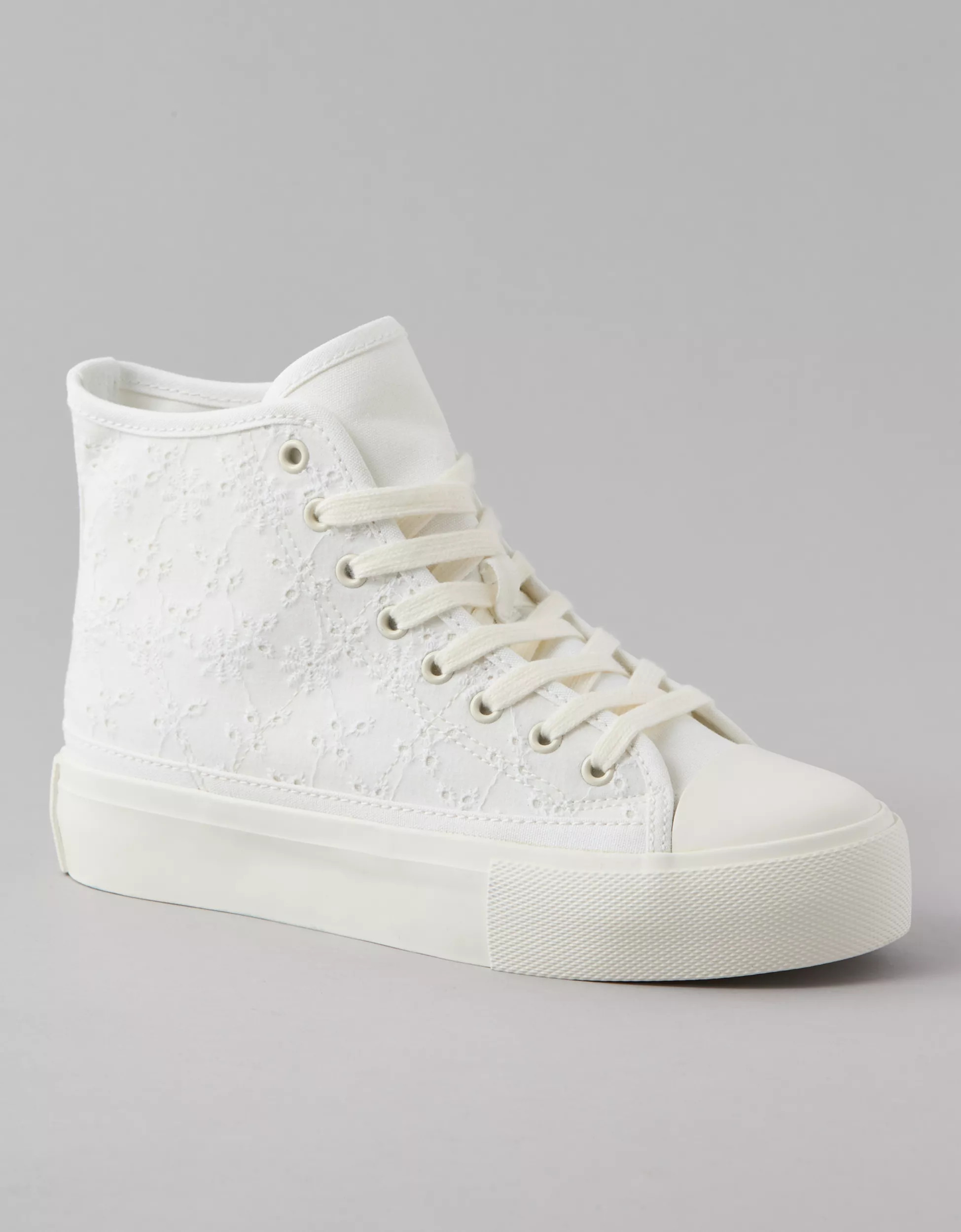 AE Eyelet High-Top Platform Sneaker | American Eagle Outfitters (US & CA)