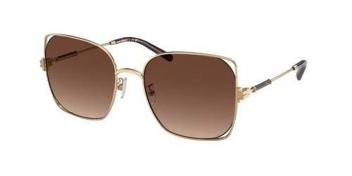 Tory Burch TY6097 3316T5 55MM Gold/Light Brown Gradient Brown Polarized Square Sunglasses for Women +BUNDLE with ACCESSORY EYEWEAR KIT | Amazon (US)