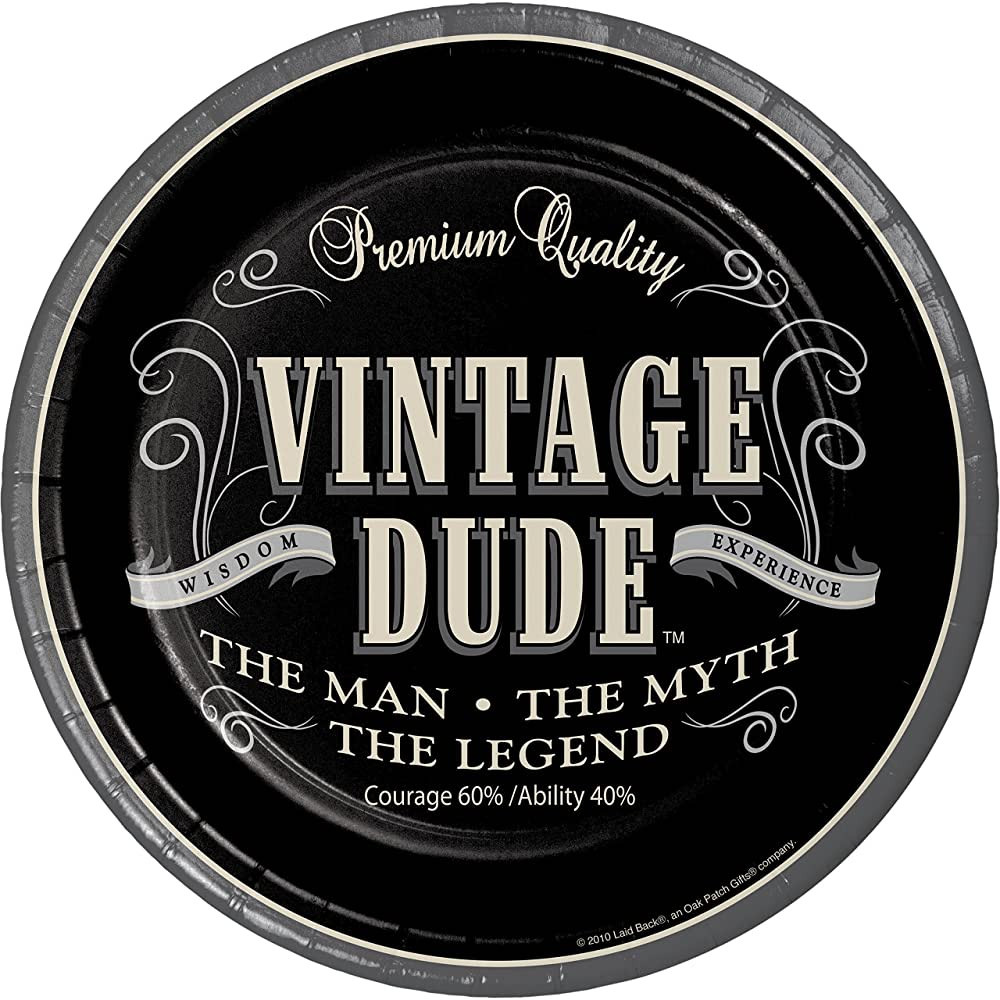 Creative Converting Vintage Dude Dessert Plates, 24 ct | Amazon (US)
