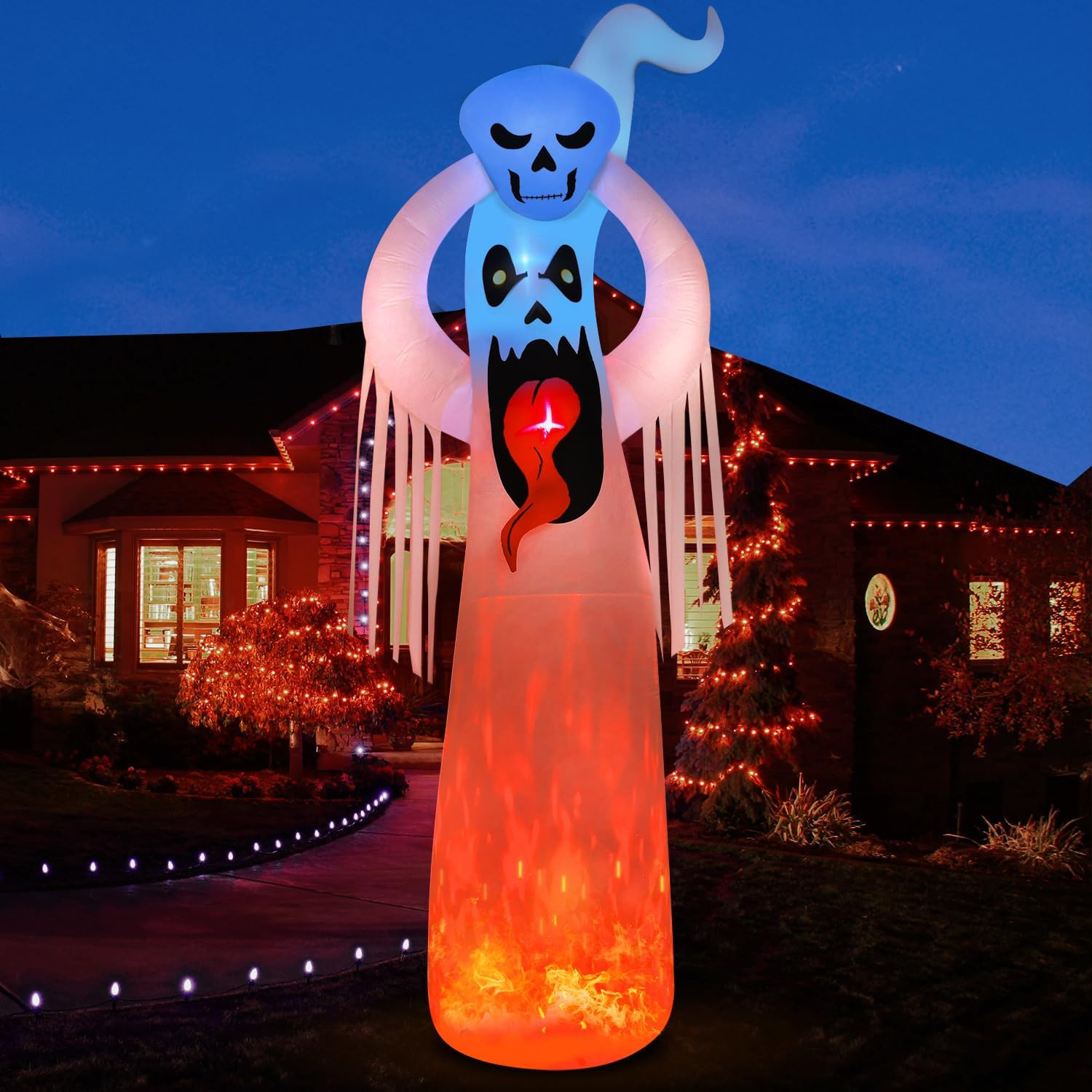 DomKom 12 FT Halloween Inflatable Decorations Giant Terrible Spooky Ghost, Outdoor Holiday Decor ... | Amazon (CA)