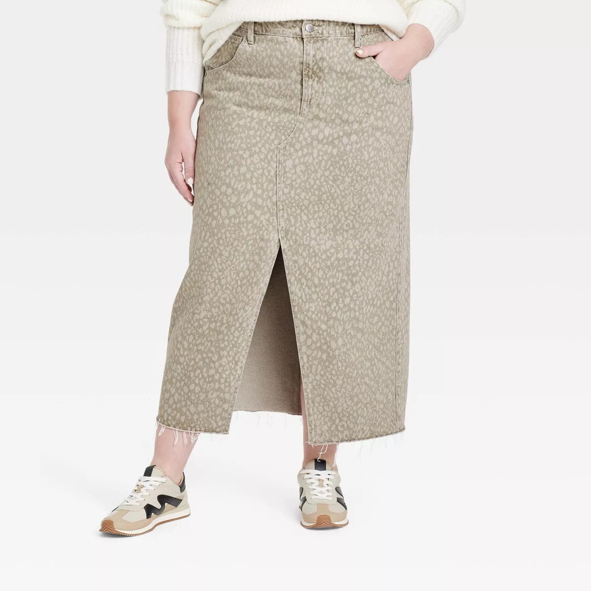 Women's Denim Maxi Skirt - Universal Thread™ Light Leopard | Target