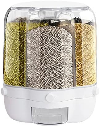 PIOJNYEN Grain Dispenser, 360° Rotating Grain Storage Food Dispenser with Lid Moisture Resistant... | Amazon (US)