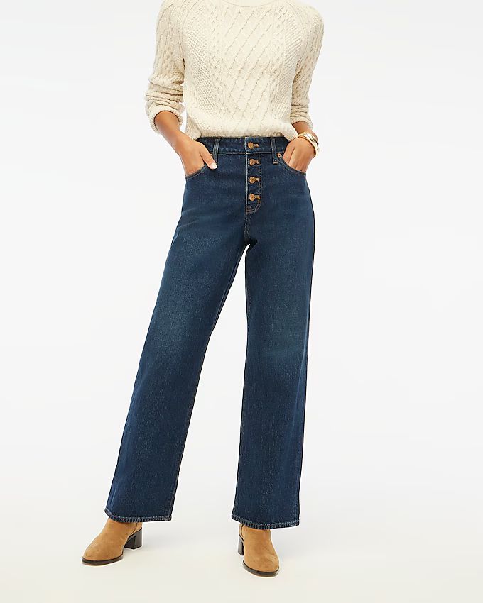 Curvy full-length wide-leg jean in all-day stretch | J.Crew Factory