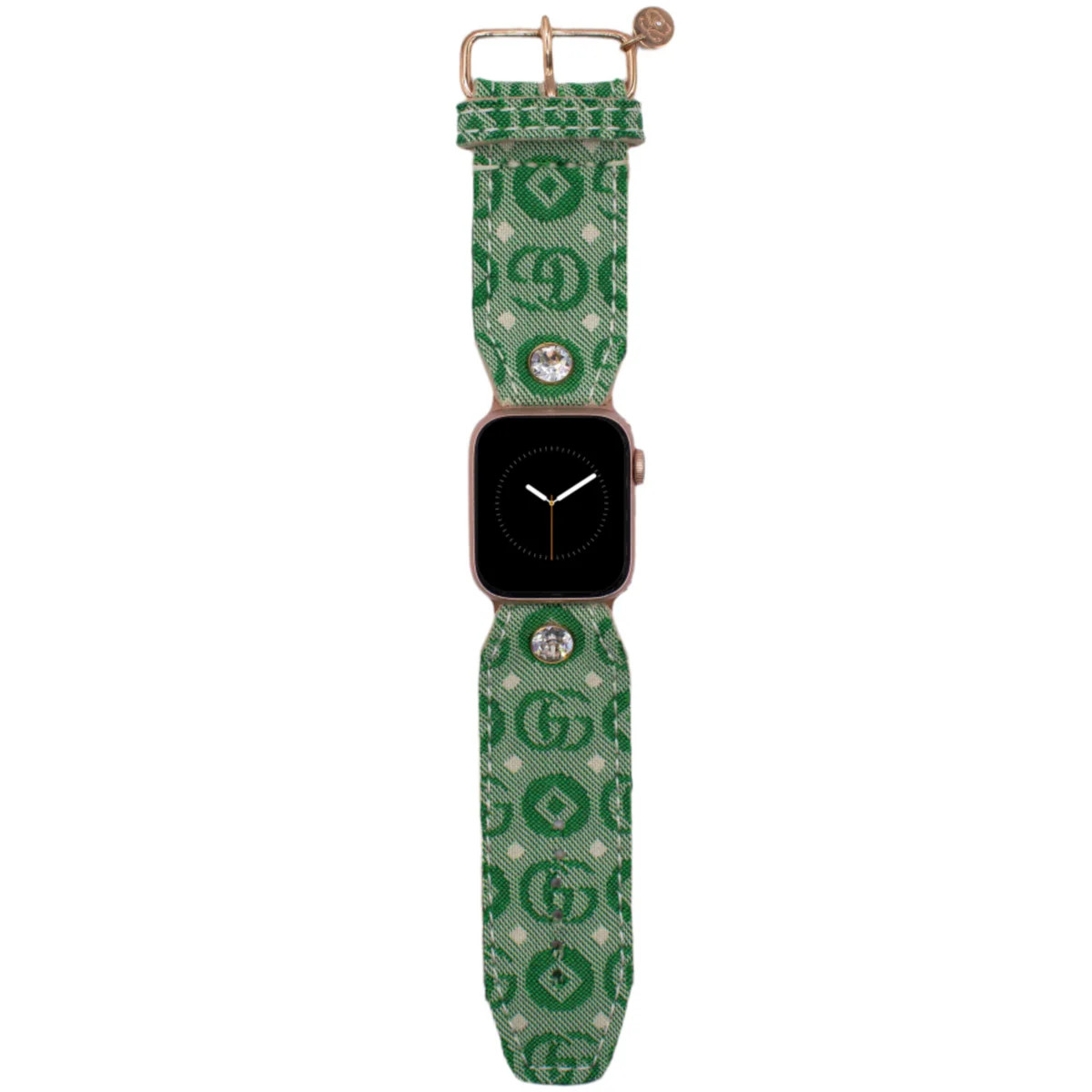 Limited Edition - Upcycled Green Canvas GG Sivella Watchband | Sparkl