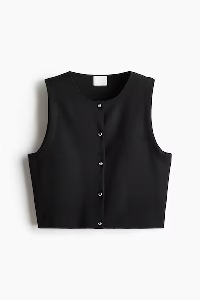 H & M - Gestrickte Weste - Schwarz | H&M (DE, AT, CH, NL, FI)