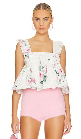 x REVOLVE The Ruffle Apron Top in Nursery | Revolve Clothing (Global)