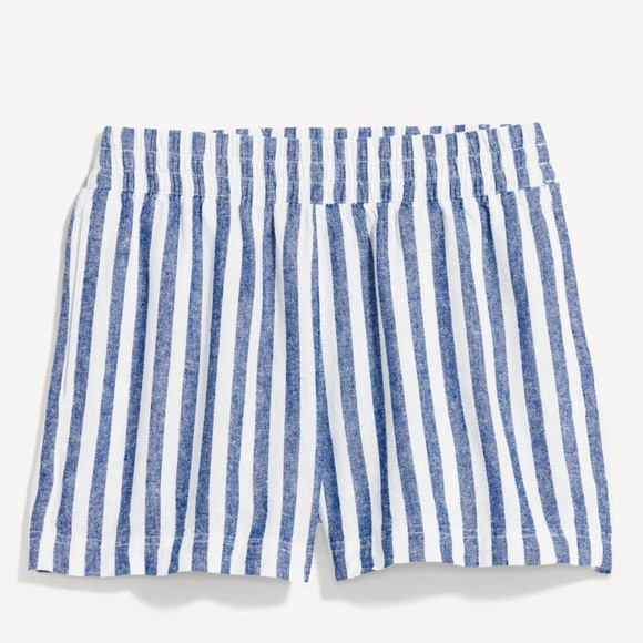 NWT OLD NAVY  High-Waisted Striped Linen-Blend Shorts3.5-inch ins: Blue Stripe | Poshmark