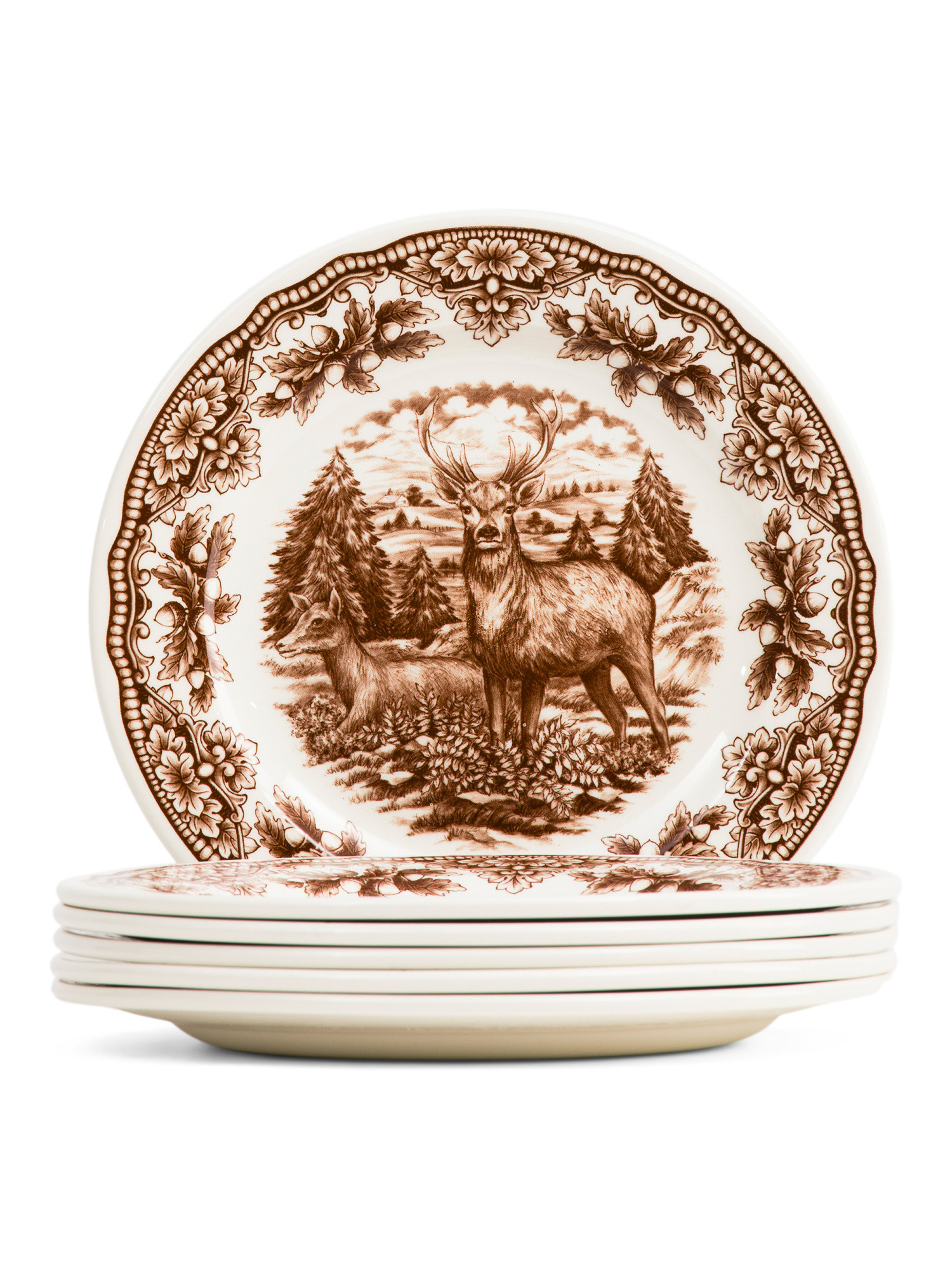 6pk Harvest Stag Salad Plates | TJ Maxx