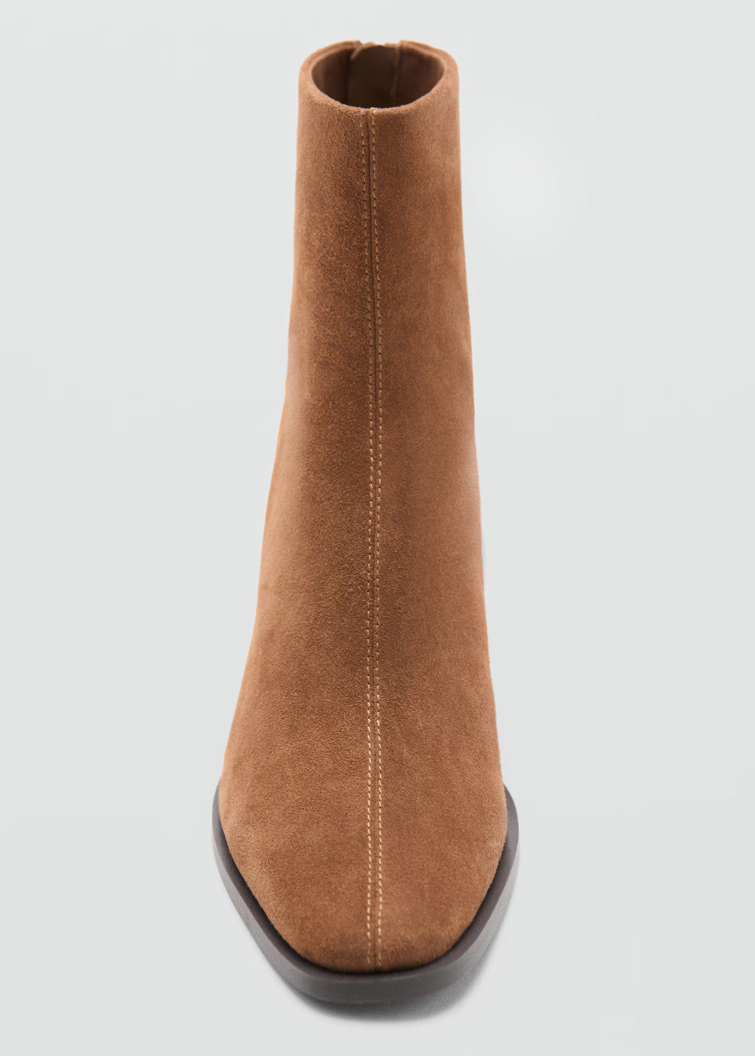 Suede leather ankle boots with block heel - Women | MANGO USA | Mango (US/MX/AU)